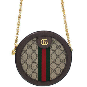 GUCCI Ophidia GG Round Shoulder Bag Chain